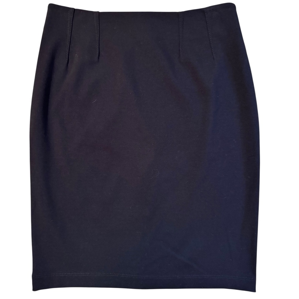 Akris Punto Navy Blue Jersey Knit Pencil Skirt Size 4 Career Classic Minimalist